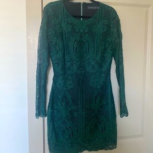 Emerald Green Mini Cocktail Dress with back cutout. Size 10. Worn Once.